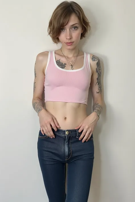 tight fitting,Revealing the outlines of an erect penis,young cute skinny femboy, full body shot, white european, androgynous, crossdressing, slender petite build, flat chest, narrow hips, smooth light skin, no body hair, soft facial features, winged eyelin...