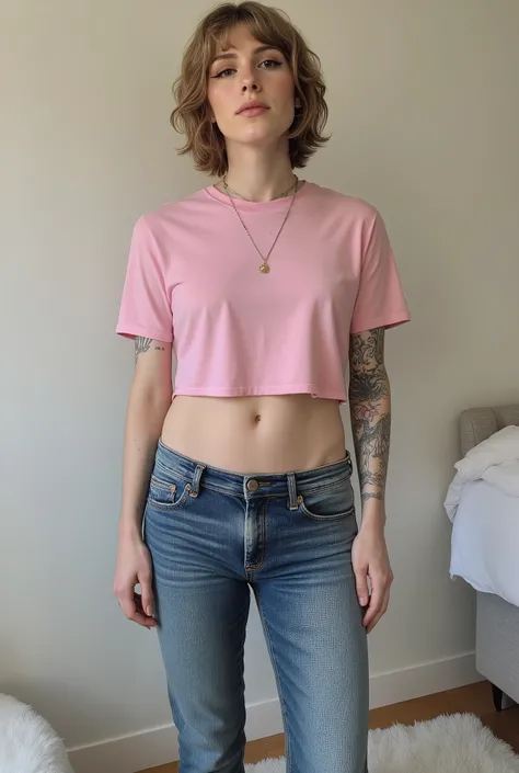 tight fitting,Revealing the outlines of an erect penis,young cute skinny femboy, full body shot, white european, androgynous, crossdressing, slender petite build, flat chest, narrow hips, smooth light skin, no body hair, soft facial features, winged eyelin...