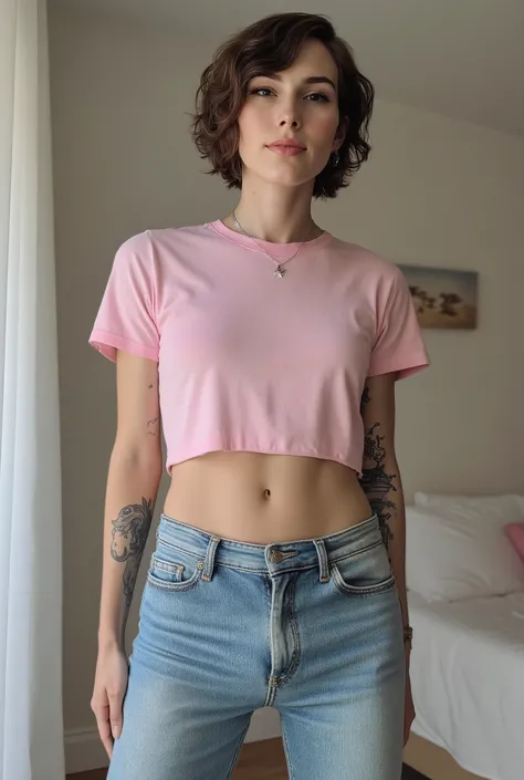 tight fitting,Revealing the outlines of an erect penis,young cute skinny femboy, full body shot, white european, androgynous, crossdressing, slender petite build, flat chest, narrow hips, smooth light skin, no body hair, soft facial features, bold winged e...