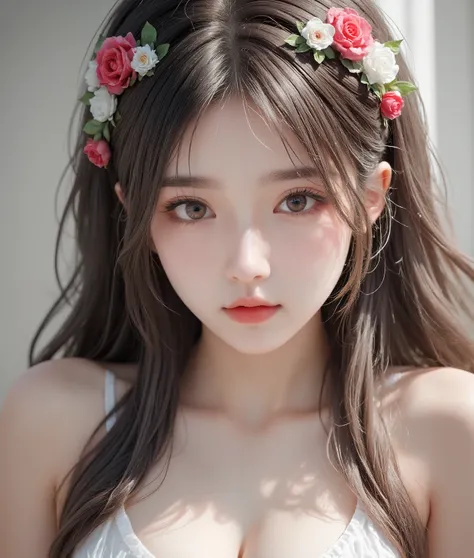 (Highest Quality, 4k, 8k, High Resolution, Masterpiece: 1.2), Ultra Detailed, (Realistic, Photorealistic, Photorealistic: 1.37), 1 girl, Beautifully detailed eyes, Super detailed pupils, Moist pupils, Delicate skin, Beautifully detailed lips, Highly detail...