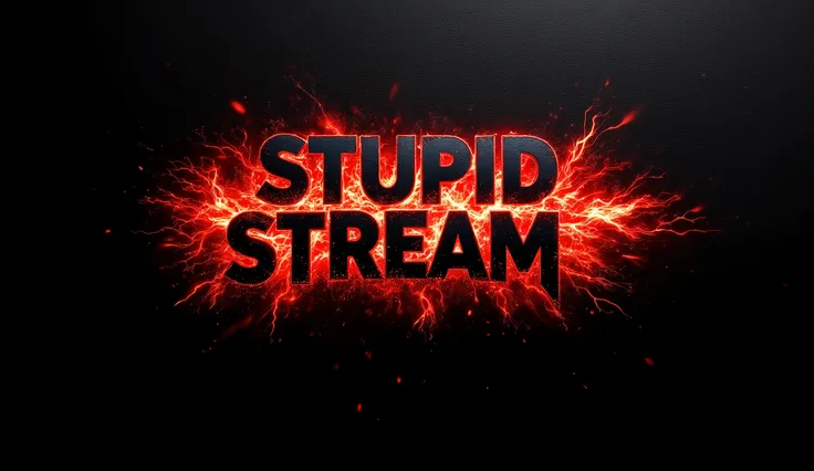 Embrace fire in the dark!
Deep black canvas, shattered with bold red and sharp white strokes, ((words "STUPID STREAM" are burning)) in the harsh, corner font.
Red veins of energy pulsate in the shadows, symbolizing courage and an indomitable spirit, while ...