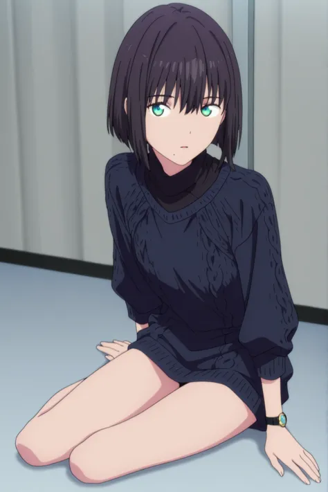 masterpiece, best quality, amazing quality, highres, absurdres, very aesthetic, high resolution, ultra detailed, perfect details, ufotable style, 1girl, solo, indoors, , (detailed background:1.2),from above, (long sidelocks), ,, ((inverted bob)), ((black h...