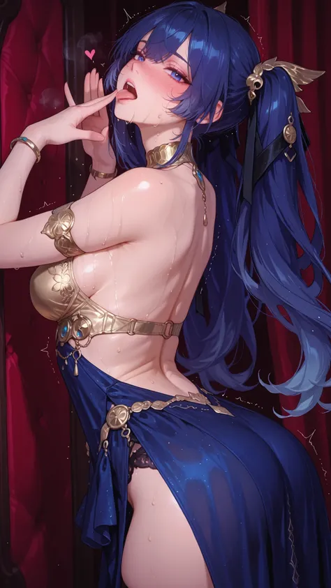 ((Solo)), ((1girl)), looking at the viewer, Quality_masterpiece, Anatomically correct, Beautiful face, Perfect face, Highly detailed beautiful face and eyes, Attractive face, Detailed face, Delicate facial features, sweat, open mouth, nose blush, sweat, va...