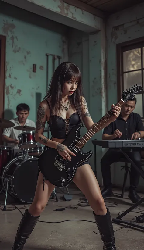 ( 32K High Resolution, Highest Quality, masterpiece:1.3, ultra high resolution), Details on all aspects, mysterious:1.3, perfect dynamic configuration, very detailed skin and face textures, professional camera work with a beautiful focus, Ultra High Accura...