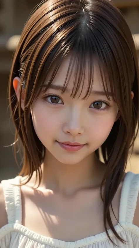 Malnourished Asian Beautiful Girl、skinny body、hunger、Highest Quality、Highest Image Quality、reality