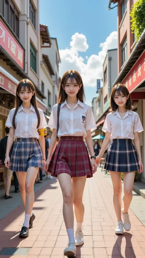 (with female students)、(high school girl, Beautiful girl), (Delicate Body, Outstanding Style)、(calm expression:1.2)、(Honor student Yankee with:1.5), (Honor student Yankee wearing Meriken knuckles:1.2), (wear the student council president's armband on your ...