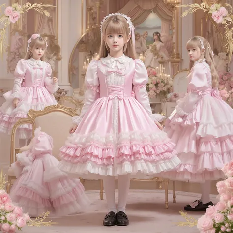 (( Distant Scenery,realistic,full body,standing:1.2)),Highest Quality, masterpiece, highest resolution, super それにget used to it, many get used to it, get used to it, それにget used to it, 3 photos ,,,. ((10 year old European girl,blonde long hair,blue eyes:1...