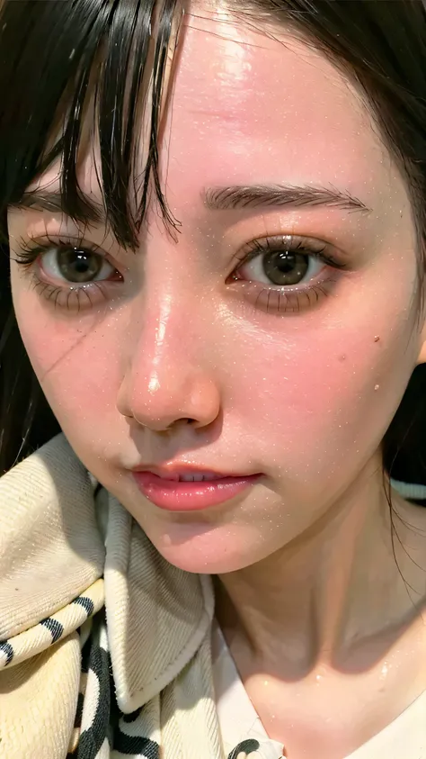 nsfw, cum on face, Everything modern:1.66, A picture of a cute Japanese woman, smile:1.78, 20 years old, hair straightening oil, one-length hair＆Hair Balm:1.55, (photo realistic:1.4), (hyper realistic:1.4), (realistic:1.3), (with smoother lighting:1.05), (...