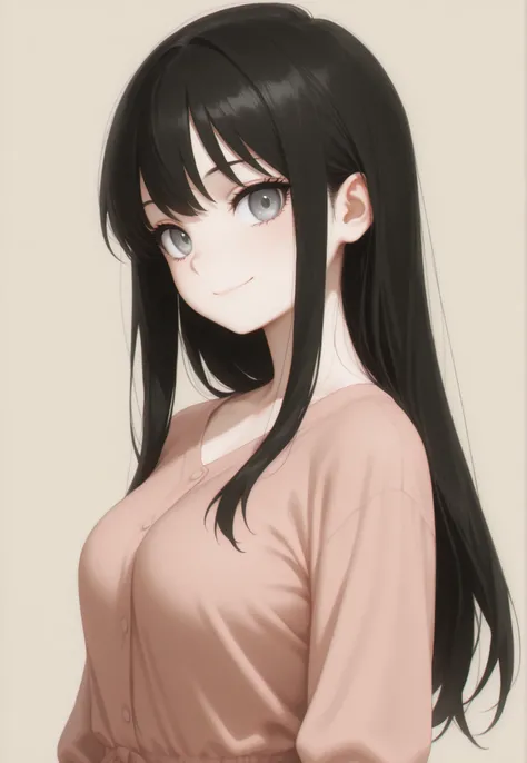 Masterpiece, Best Quality, Newest, Safe, Good Anatomy, Good Resolution, Good Lighting. Beautiful, Anime, Normal. Japanese girl, Teenager, Long Black Hair. Light Gray Eyes, Black Eyelashes. Fair Skin, Kind Smile, Medium Breasts. She is 16 Years Old, Height ...
