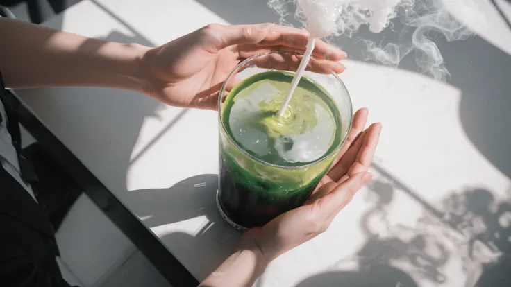 Hitman Girl Poisons Her Drink and Looks Surprised With A Funny Expression As The Green Drink Creates Bubbles, Smoke, and Gas
dynamic_pose,dynamic effects, lens flare,(artist:quasarcake:0.8),extreme aesthetic,(wlop:0.6),wanke,newest, dynamic pose,depth of f...