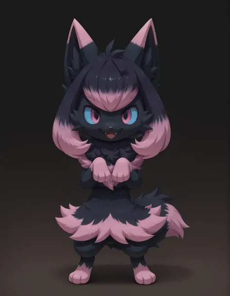 Noxmauve, slvrfxstyleil,, silverfox5213, (solo:1.3),
digital_media_(artwork), digital_painting_(artwork), full-length_portrait, painting_(artwork), portrait, shaded, soft_shading,, smile, open_mouth, pink_eyes, simple_background, black_hair, standing, fu...