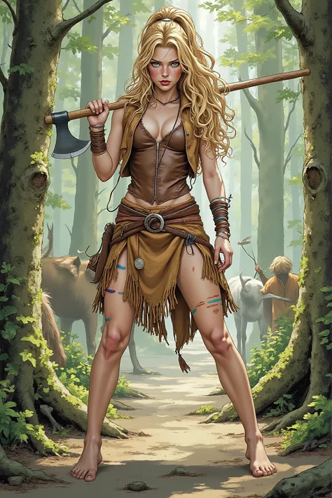 Teen,Teen Girl,itacomic1 illustration,Daria,C4STL3V4NI4,Girl,
💋 : Kaelia – Die Wilde Blume
🌟 : Comicstyle, 4K, Don Lawrence Style, inspiriert von Comics der 80er und Amazonengeschichten, hochdetailliert, klare Linien, lebendige Farben, verschiedene Perspe...