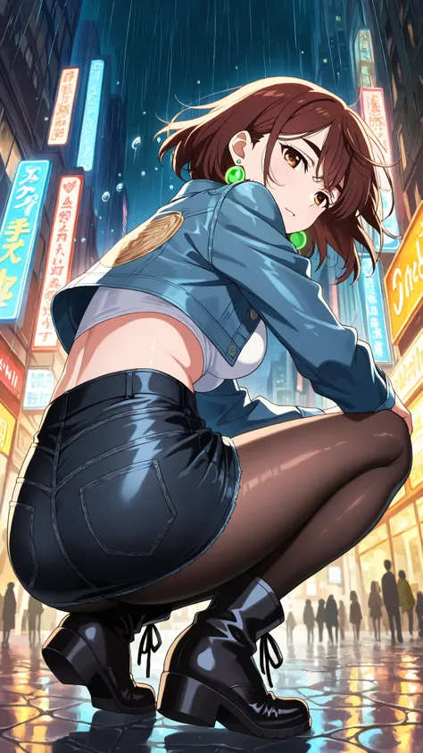 BREAK (masterpiece:1.2), best quality, high resolution, unity 8k wallpaper, (illustration:0.8),A rainy New York-inspired metropolis at night, empty streets glistening under neon lights. Wet asphalt reflects colorful billboards and glowing shop signs, raind...