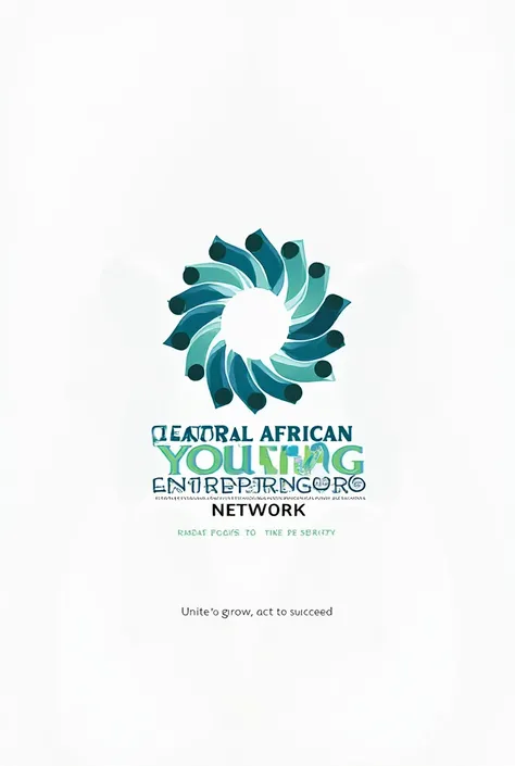 Design a professional, modern, and clean logo for a network called *"Central African Young Entrepreneurs Network" (CAYEN)*.

- The logo should represent *unity, youth, collaboration, and success*.  
- Use a symbol featuring *abstract human figures forming ...
