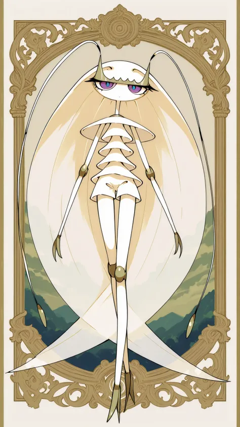 pheromosa jumping to the front and kicks、impressive angle close to the camera's point of view、Stick your long legs forward、create a sense of speed while being expressionless、shock wave effect at the tip of your knee、anime-style action scene、simple composit...