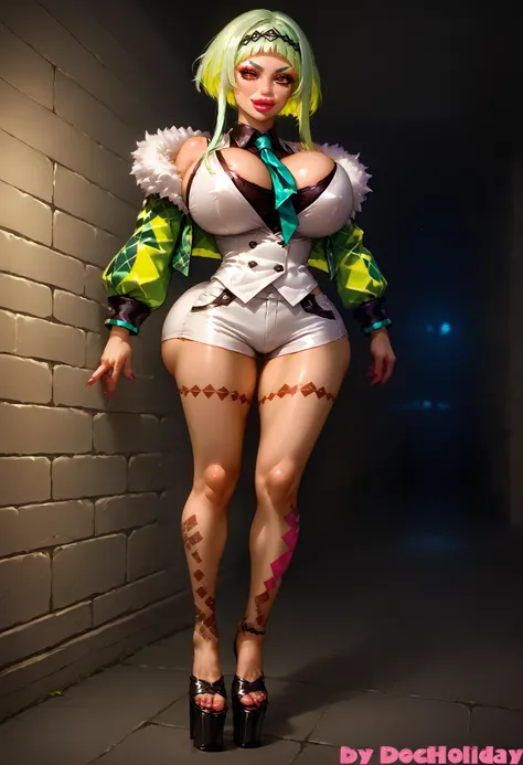 score_9, score_8_up, score_7_up, source_anime BREAK solo, 1girl, ringosh2, HyperBimbo, Huge Round Breast, Huge Round Butt, huge lift up butt, gigantic ass, fake breasts, Huge lips, big lips, bimbo lips, plump lips, makeup, puffy sleeves, lipstick, stunni...