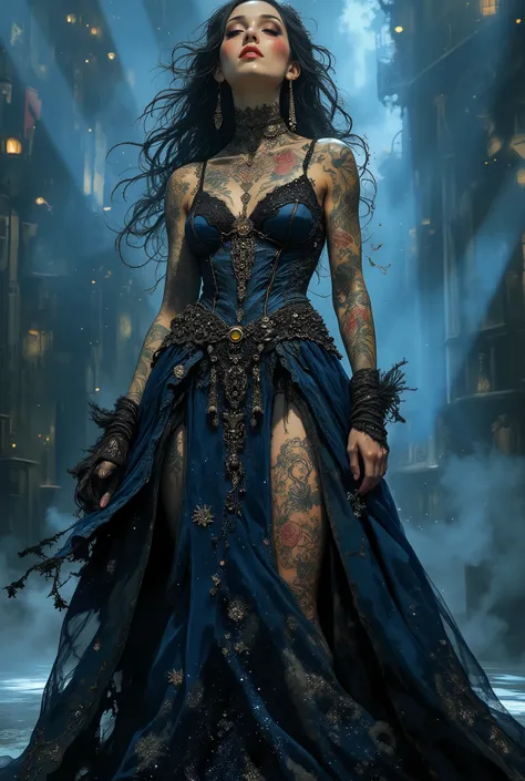 A Tattooed Diva stands in the center of the stage, bathed in a single spotlight. She is the embodiment of passion and darkness; her powerful, velvet voice awakens long-forgotten memories in the hearts of the audience. With every word she sings, the intrica...