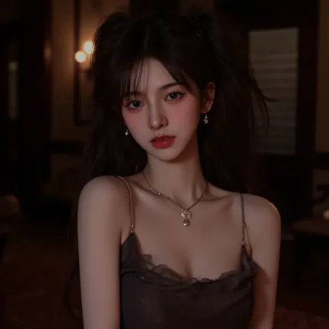 ( best quality :1.4),(masterpiece:1.4),( realistic:1.4),( realistic:1.2),(超 high resolution, RAW photos :1.4),( high resolution, super detailed :1.2),(8k:1.2), Audience , cinematic pictures , 1 woman, is skeletal correct, dark-haired woman, female in her...