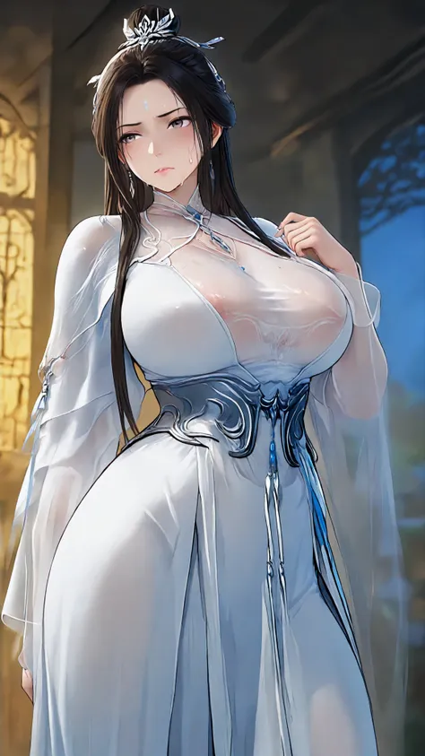 antiquity,Female Warrior,Mother,cartoon,comics,Big Breasts Big Butts,Hanfu,薄薄的Hanfu,8k,high quality,Exposed,Fascination,Overlooking,Fine,Sweat,Conceal,Lu Xueqi,Obscene Female Beautiful Breasts,Obscene Fat Breasts,Ultrafast,Good quality,Excellent quality , ...