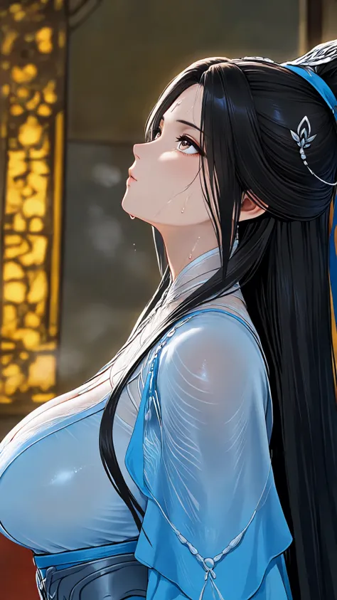 antiquity,Female Warrior,Mother,cartoon,comics,Big Breasts Big Butts,Hanfu,薄薄的Hanfu,8k,high quality,Exposed,Fascination,Looking up,Fine,Sweat,Conceal,Lu Xueqi,Obscene Female Beautiful Breasts,Obscene Fat Breasts,Ultrafast,Good quality,Excellent quality