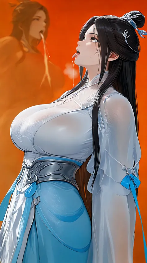 antiquity,Female Warrior,Mother,cartoon,comics,Big Breasts Big Butts,Hanfu,薄薄的Hanfu,8k,high quality,Exposed,Fascination,Looking up,Fine,Sweat,Conceal,Lu Xueqi,Obscene Female Beautiful Breasts,Obscene Fat Breasts,Ultrafast,Good quality,Excellent quality ,sp...