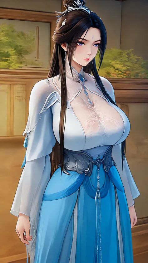 antiquity,Female Warrior,Mother,cartoon,comics,Big Breasts Big Butts,Hanfu,薄薄的Hanfu,8k,high quality,Exposed,Fascination,Overlooking,Fine,Sweat,Conceal,Lu Xueqi,Obscene Female Beautiful Breasts,Obscene Fat Breasts,Ultrafast,Good quality,Excellent quality