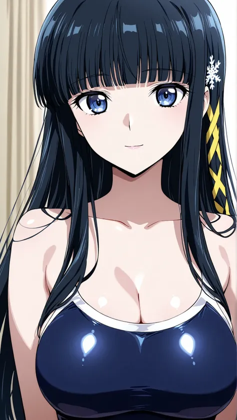 [[miyuki250219]],1lady, beauty, glossy lips,Rouge,detail eyes,dynamic angle,(更衣室:1.3)

shiba miyuki, black hair,long hair, blunt bangs, eyebrows visible through hair, blue eyes, snowflake hair ornament, yellow x hair ornament,mahouka school swim suit, , ,(...