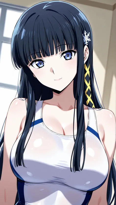 [[miyuki250219]],1lady, beauty, glossy lips,Rouge,detail eyes,dynamic angle,(更衣室:1.3)

shiba miyuki, black hair,long hair, blunt bangs, eyebrows visible through hair, blue eyes, snowflake hair ornament, yellow x hair ornament,mahouka school swim suit, , ,(...
