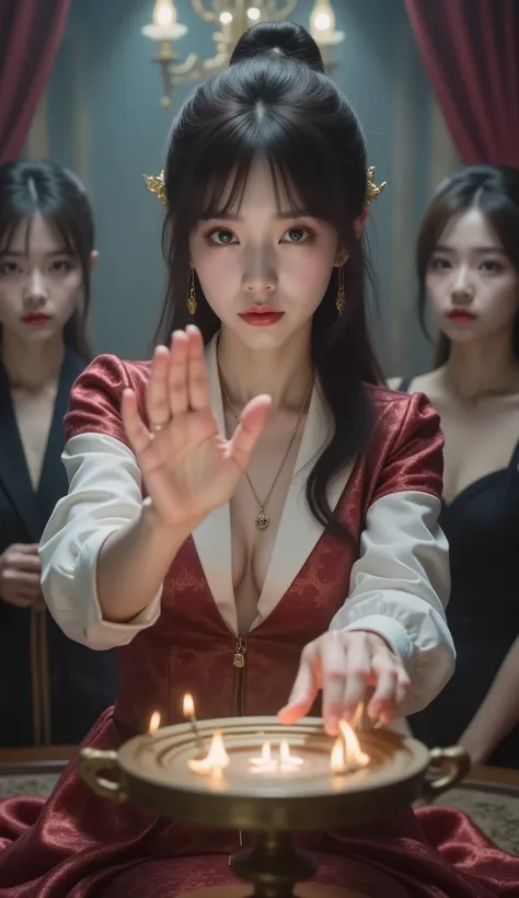 ( 32K High Resolution, Highest Quality, masterpiece:1.3, ultra high definition), Details on all aspects, (mysterious:1.3, Ultimate Perfect Dynamic Composition:1.3), highly detailed skin and face textures, professional camera work with beautiful focus, Ultr...