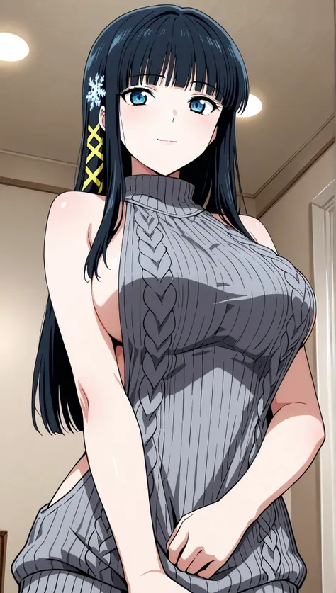 [[miyuki250219]],1lady, beauty, glossy lips,Rouge,detail eyes,dynamic angle,(更衣室:1.3)

shiba miyuki, black hair,long hair, blunt bangs, eyebrows visible through hair, blue eyes, snowflake hair ornament, yellow x hair ornament,,virgin killer sweater ,(large...