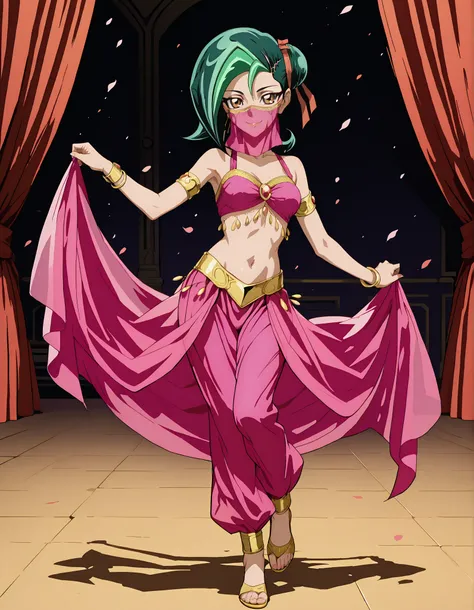 (1girl:1 . 5) , (Seul:1 . 5) , score_9 , score_8_haut , score_7_haut , source_anime , Official work , ultra-detailed , masterpiece , better quality , high resolution , beaux yeux , detailed eyes , Detailed face , beautiful detailed eyesgreen hair, hair bu...