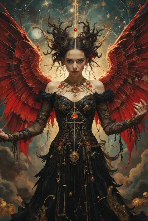   Dreamlike world deep shadows cinematic darkness
underexposed chiaroscuro atmospheric haze
low-key lighting. We find a captivating , pale skinned ravishingly beautiful goddess looking provocative and vibrant with alive, with a curvy physique, adorned in a...