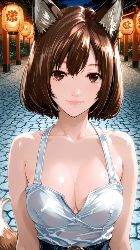 solo, Mizuho, brown hair, short hair, brown eyes, medium breast, mature woman, Tight waist、Small waist、shiny Skin, art by seto yuuki, , (upper body), sexy, score_9, score_8_up, score_7_up, source_anime,(extremely detailed CG), (best quality)  sexy, light s...