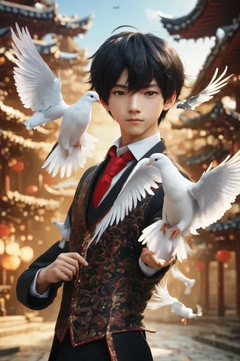 (masterpiece, absurdres, realistic, detailed:1.2), best quality, High Resolution, Ultra High Resolution, intricate detail, more details, depth of field, (16k), medium figure scale,
1boy, 18 years old japanese boy, very handsome, cute, perfect face, cute fa...