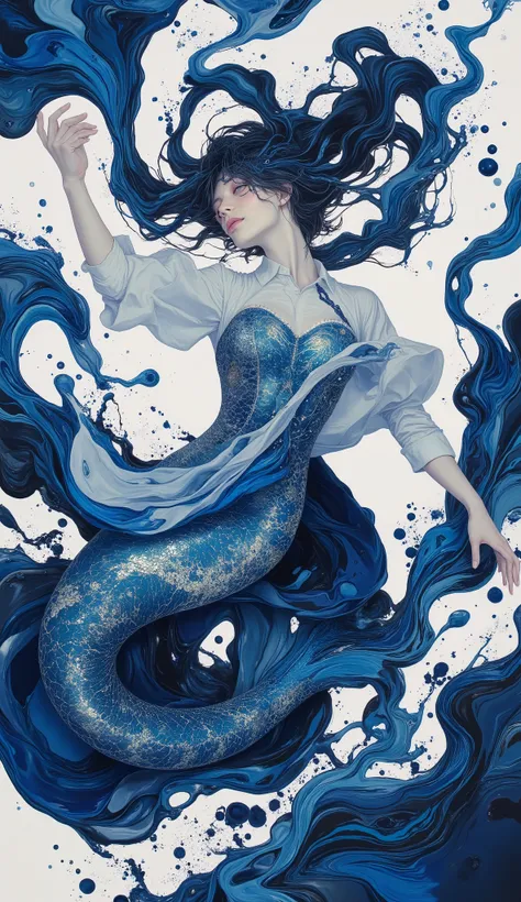 CynthiaPortrait,(masterpiece),(Highest quality),(Super detailed),(Ultra-high resolution),(Best illustrations),8k
A surreal portrait, full body shot, Mermaid dancer, she's dancing with liquid forms, she controls the shapes of water, elegant, magic.
Color pa...