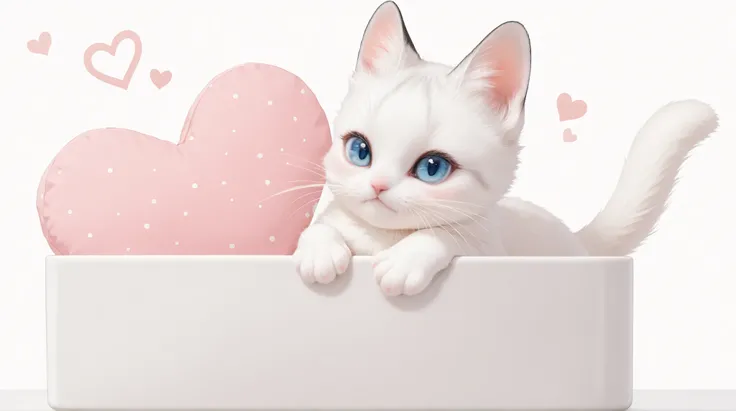 (Absurdres:1.2), exquisitely detailed chibi adorable illustration of a black and white kitten, pastel palette,, Style AI Midjourney