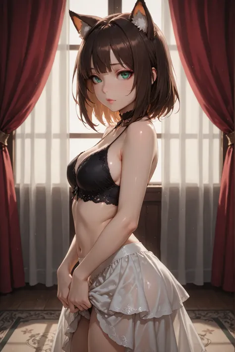 (masterpiece, ultra-detailed, 8k, rich-contrast, (radiant, smooth skin:1.1)),
wears a chiffon (clothes dampness:1.2), (clothes clinging to her skin:1.05)