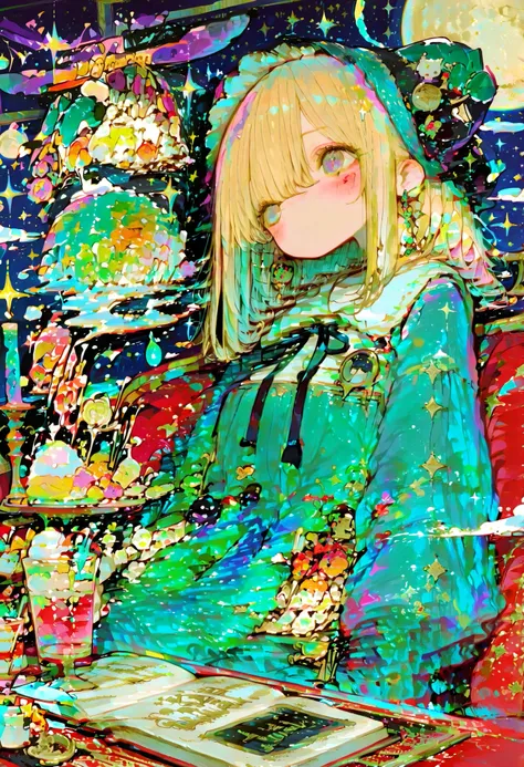 Harvest Festival, Alice with her hands over, mystical atmosphere, Moon Horoscope, Instead of Tarot Cards々Drinks and Foods in Wonderland {x} Drinks and Foods in Wonderland Instead of Tarot Cards, Fruits Floating in the Palm, Drinks and Foods That Give Light...