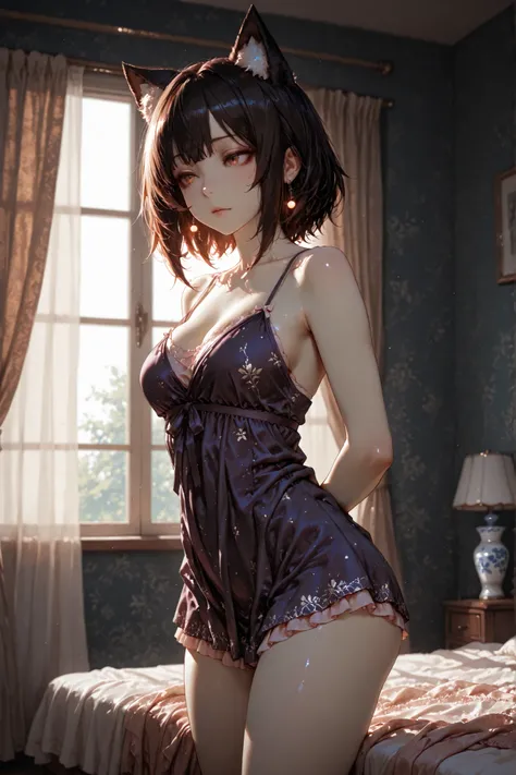 masterpiece, ultra-detailed, 8k, rich-contrast, glow porcelain-like skin, soft luminous skin, subsurface scattering, painterly texture, layered lighting, soft detailed fabric rendering
wears a chiffon (clothes dampness:1.2), (clothes clinging to her skin:...