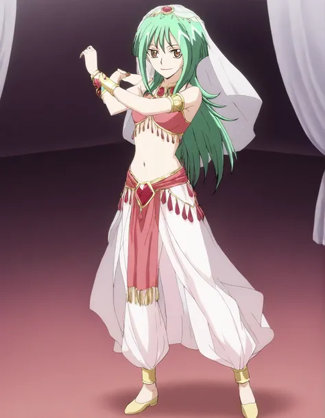 (1girl:1 . 5) , (Seul:1 . 5) , score_9 , score_8_haut , score_7_haut , source_anime , Official work , ultra-detailed , masterpiece , better quality , high resolution , beaux yeux , detailed eyes , Detailed face , beautiful detailed eyes,long hair, green h...