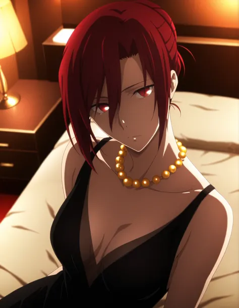 <lora:KnK_aozaki_toukoXLIllustrious001>,
masterpiece,best quality,good quality,newest, ufotable anime style, (anime coloring), (anime screencap),
detailed background, indoors, (hotel luxury room, bed room),
head tilt, ,
looking at viewer, small breasts,
s...