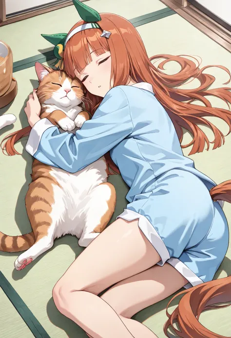 (masterpiece, best quality, perfect face:1.4), wide angle, silence suzuka \(umamusume\), horse ears, ear cover, white headband, small breasts, horse tail, tail on the lower back, proportional body, proportional,1 girl, beautiful hair, beautiful face, beaut...