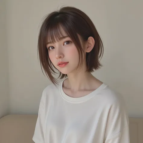 (((looking away))) greatest masterpiece Tees (((panties))) short hair (((panty))) pants