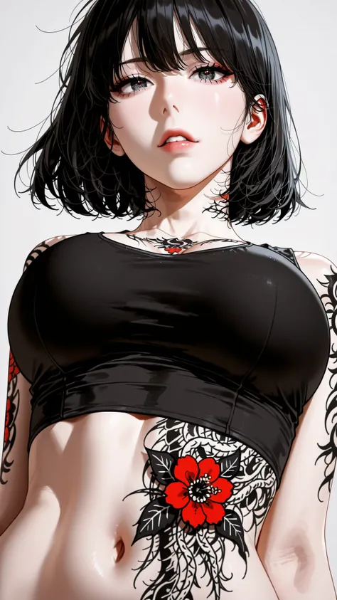 han sooyoung, big naked breasts, fully nude, golden ratio, proper composition, BEAUTIFUL ILLUSTRATION (masterpiece, detailed: 1.2), maorix, score 9, score 8, score 7, score 6, score 5, 1 girl, han sooyoung, huge breasts, close up, top quality, 8k, top qual...