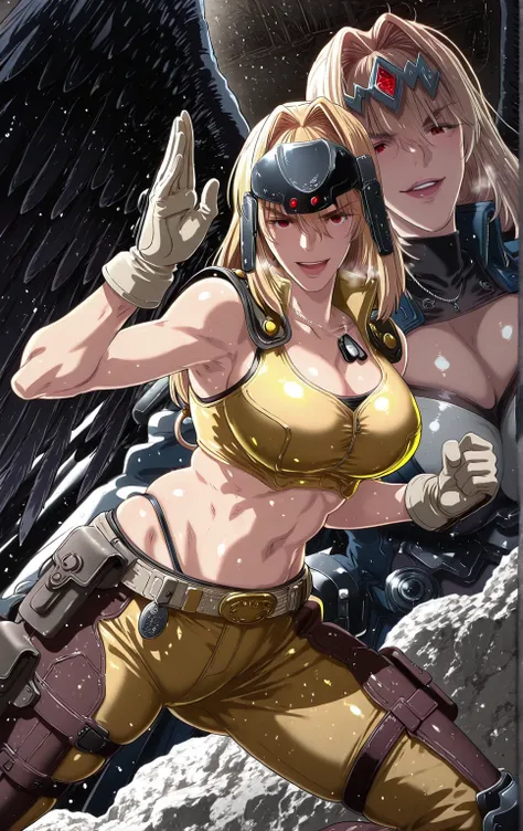 Babu-style, Hgk, (butcha-u-style:1.2), (imizu_(nitro_unknown)-style:1.4), (puripuri_jet-style:1.2), (takeuchi_takashi-style:1.3), (anime coloring, anime screencap), shiny skin, (voluptuous body:1.4), (mature female:1.4), (cellulite:1.3), ((anatomical corre...