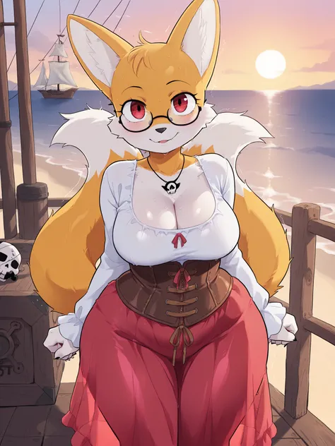(masterpiece, the best quality), incredible quality, muy estético, absurd, high resolution, NEW , HDR-10, 8K, cinematic, professional photo, chica, librarian, (((Miles "Tails" Prower:1.2))), Pechos grandes, (Small but curvy), glasses, fat nose, wide hips, ...