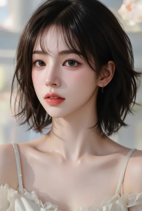 Japanese woman with a small face 