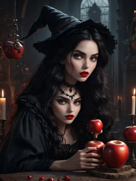 ((RAW Photo), absurd, (absurdresolution)), masterpiece, best quality, (Extremely detailed 8k unity CG wallpaper), (best illustration), (best shadow), Realistic lighting, beautiful detailed glow, ((21 years old)), girl, long black hair, black queen, accesso...