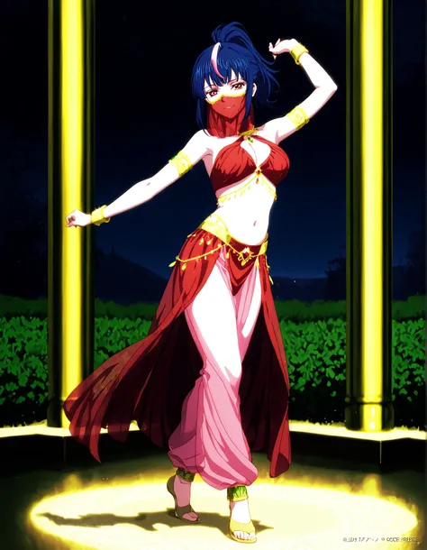 (1girl:1 . 5) , (Seul:1 . 5) , score_9 , score_8_haut , score_7_haut , source_anime , Official work  , ultra-detailed , masterpiece , better quality , high resolution , beaux yeux , detailed eyes , Detailed face , beautiful detailed eyes,ponytail, multicol...