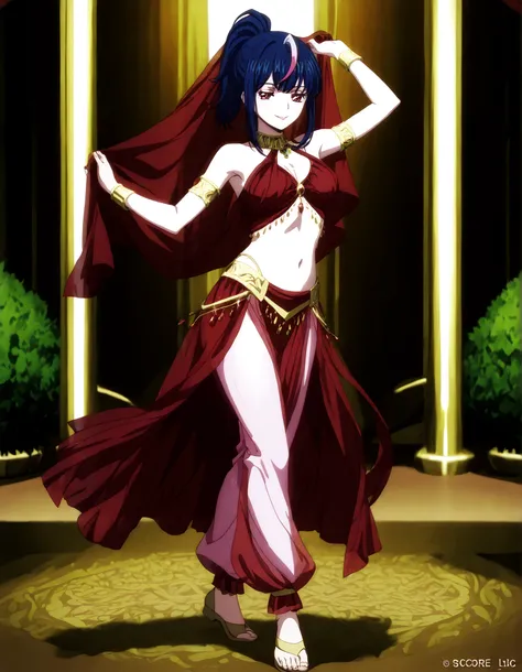 (1girl:1 . 5) , (Seul:1 . 5) , score_9 , score_8_haut , score_7_haut , source_anime , Official work  , ultra-detailed , masterpiece , better quality , high resolution , beaux yeux , detailed eyes , Detailed face , beautiful detailed eyes,ponytail, multicol...